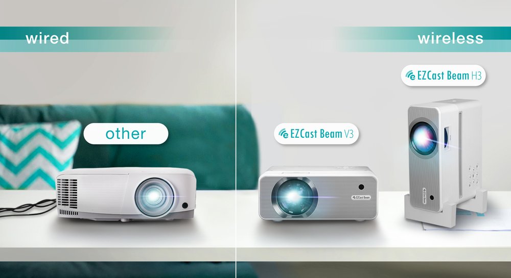 Wired projectors can be messy, keep your studio tidy with a wireless projector